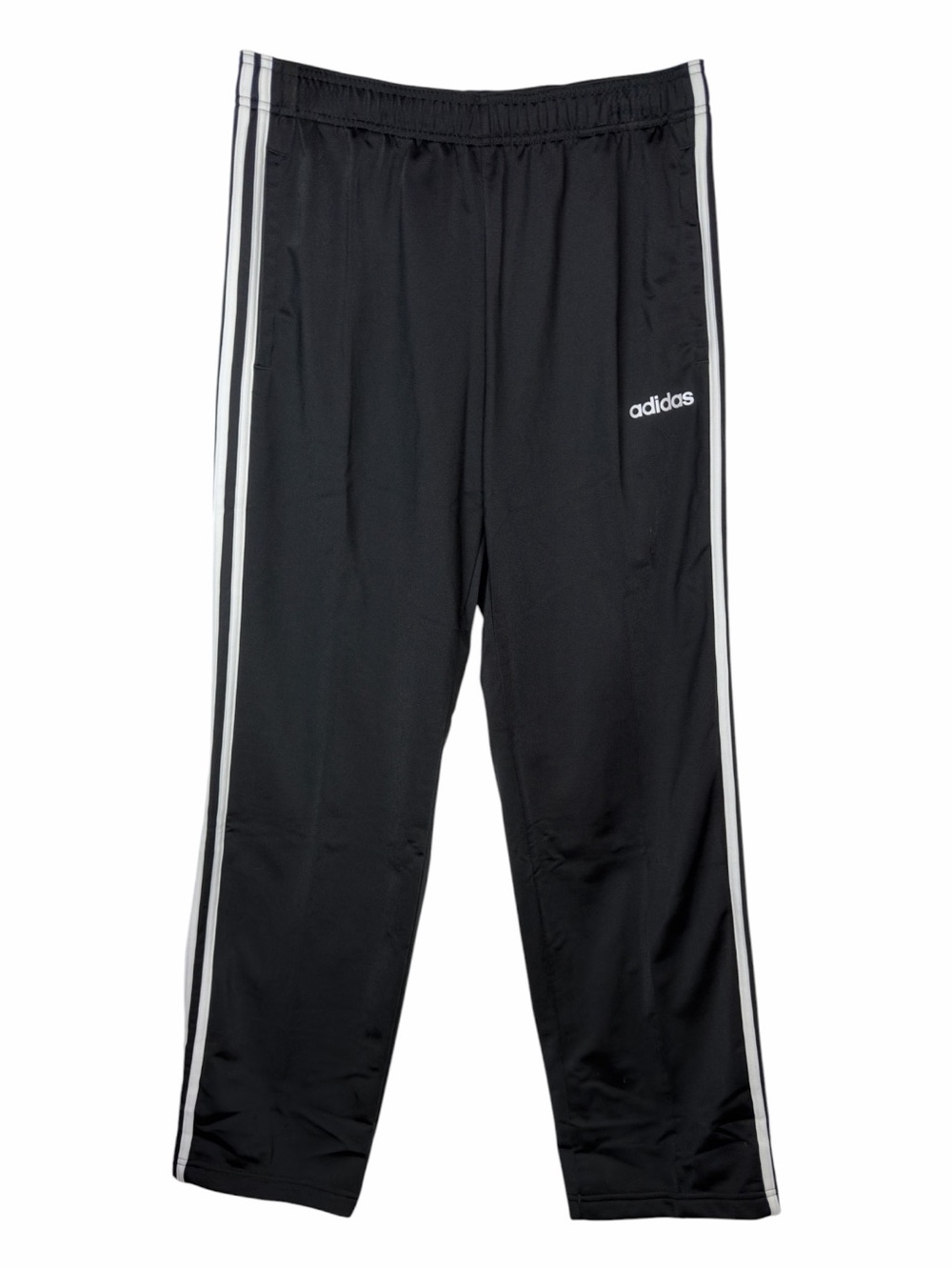 Adidas NWT Men’s Essentials 3 Stripe Running Pants Black W/White Stripe SZ Large